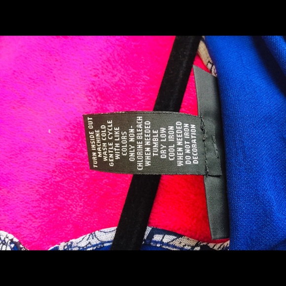 INC Blue/White Sheer Blouse - Picture 5 of 5